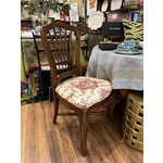 French Heritage Side Dining Chair with La Petite Ferme Toile Rooster Seat