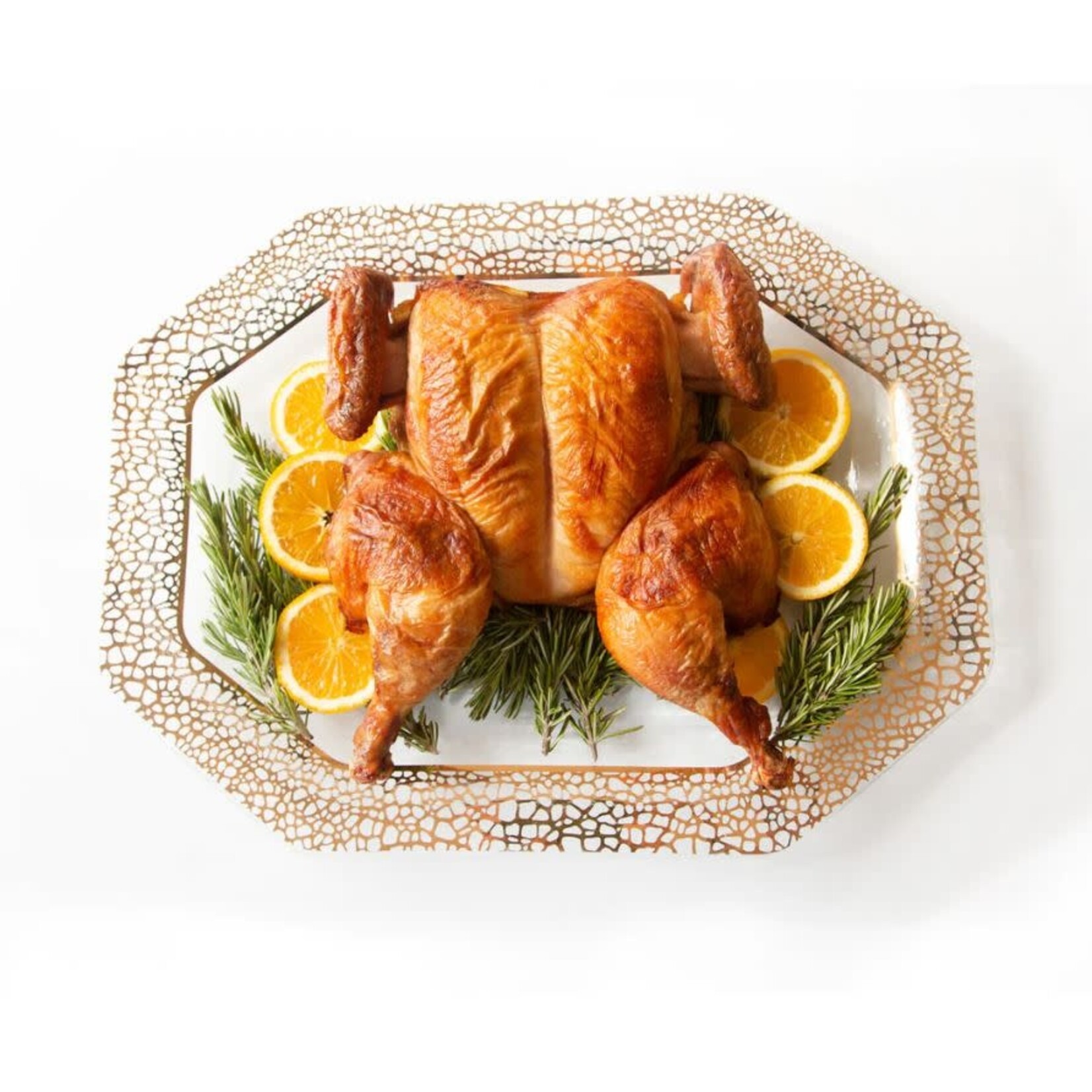 Annieglass Mosaic Serving Platters 24K Gold