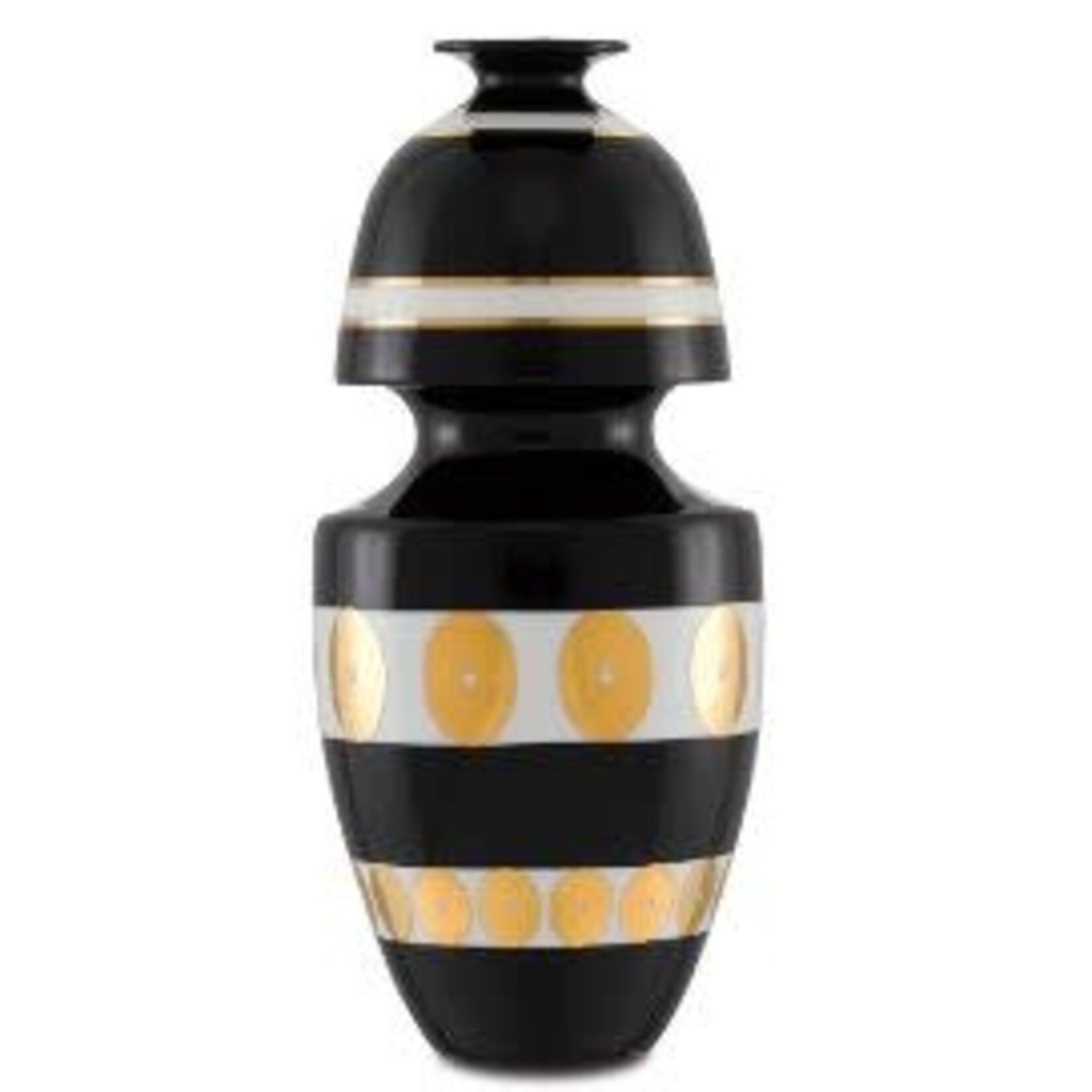 Currey & Company De Luca Black Gold Gourd Vase