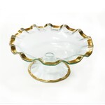 Annieglass Ruffle Footed Bowl 24K Gold