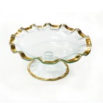 Annieglass Ruffle Footed Bowl Gold