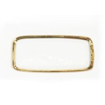Annieglass Roman Antique Rectangular Tray 24K Gold