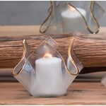 Annieglass Handkerchief Votive Candleholder 24K Gold