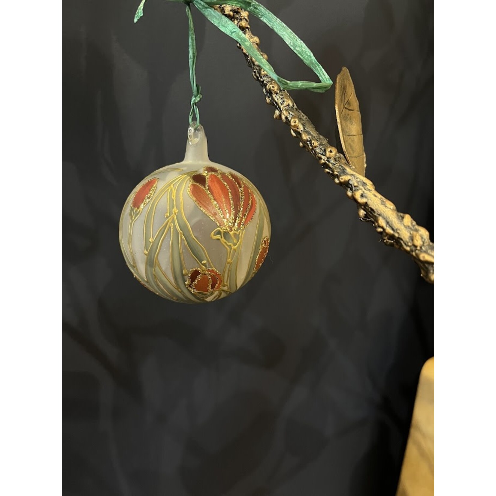 Peter's Seasons Hand Painted Spring Flower Glass Ornament Small