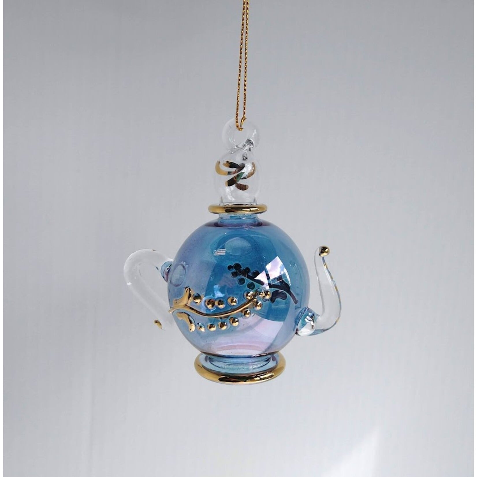 Unique Tradings Mouth Blown Glass Teapot Ornament