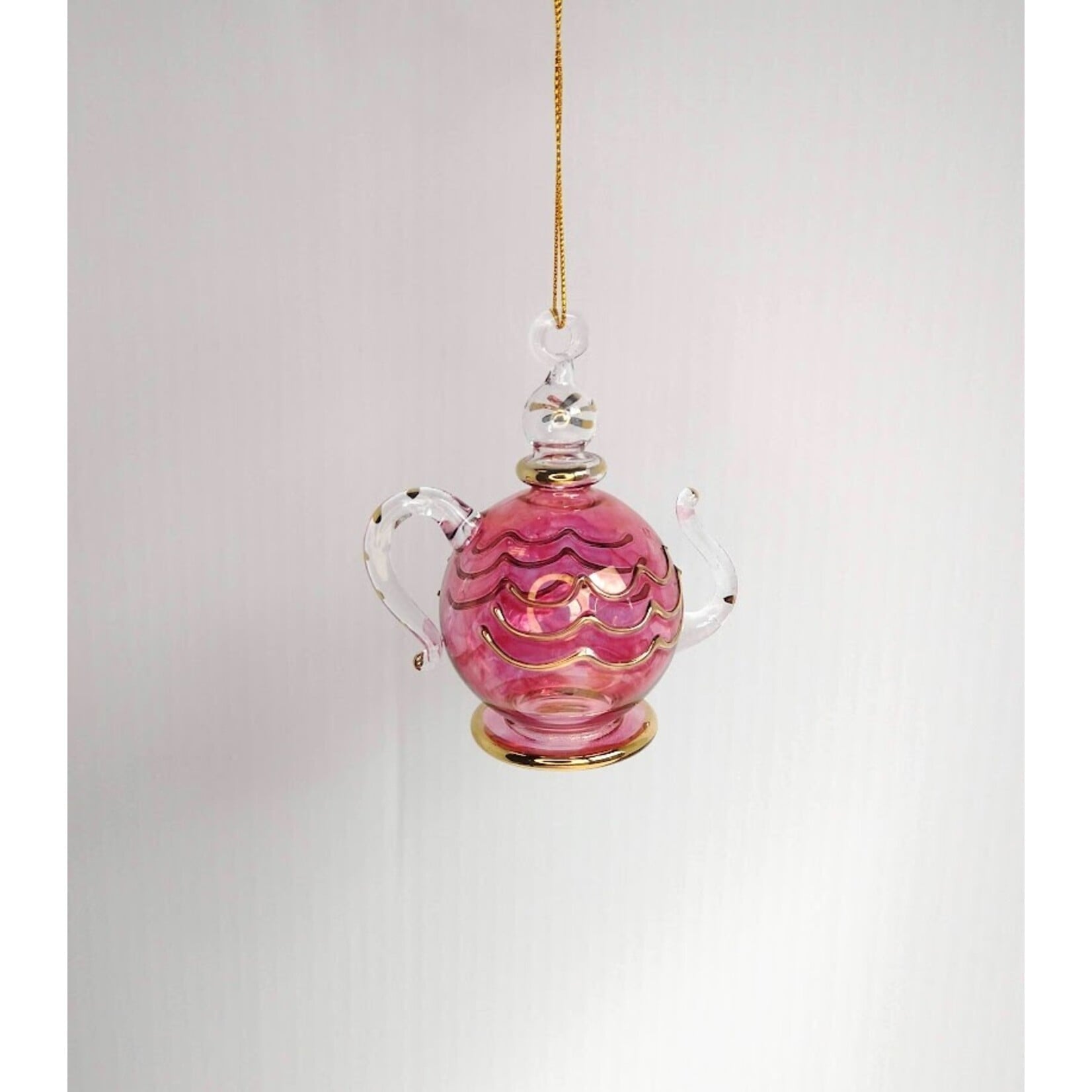 Unique Tradings Mouth Blown Glass Teapot Ornament