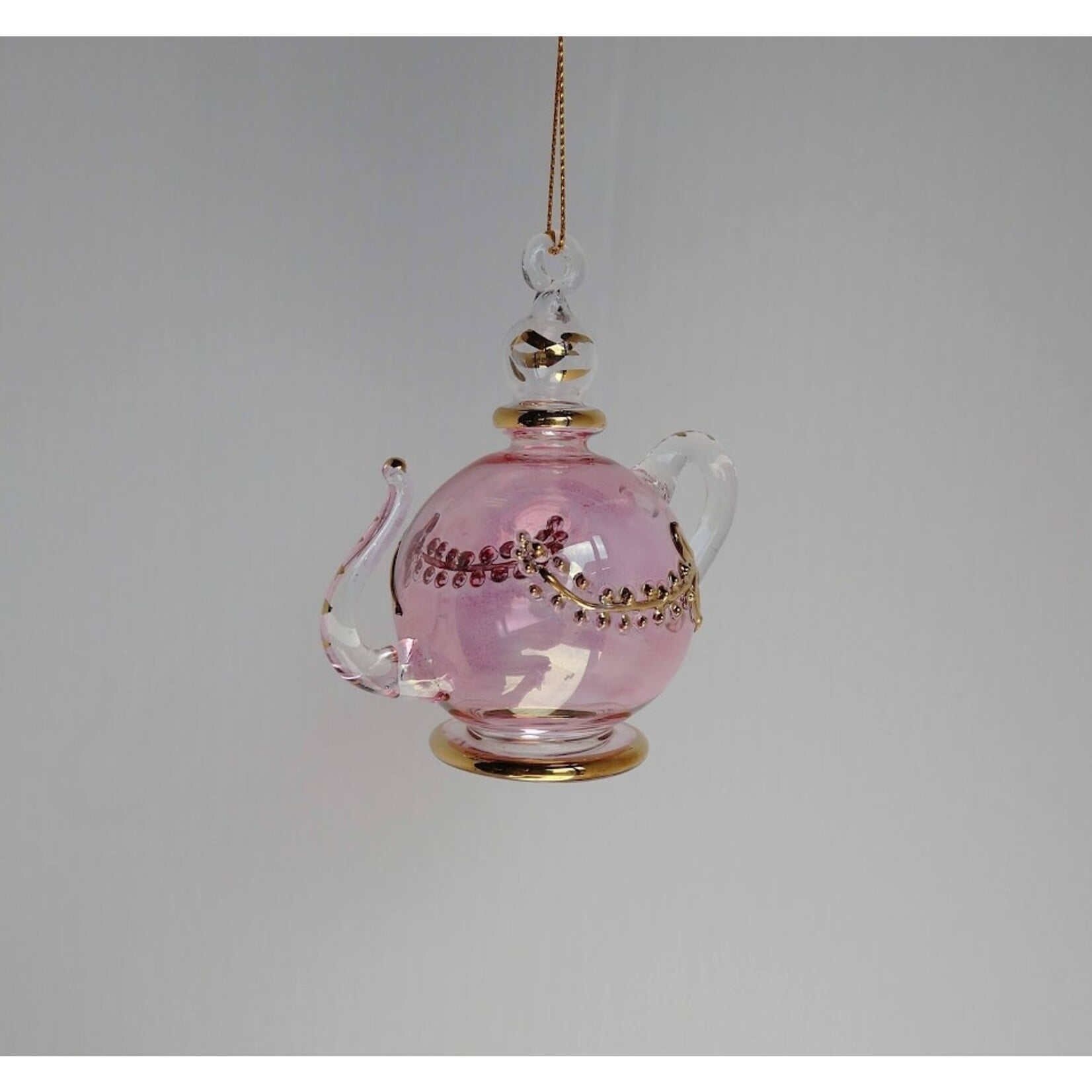 Unique Tradings Mouth Blown Glass Teapot Ornament