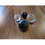 Two's Company Etched World Globe Paperweight