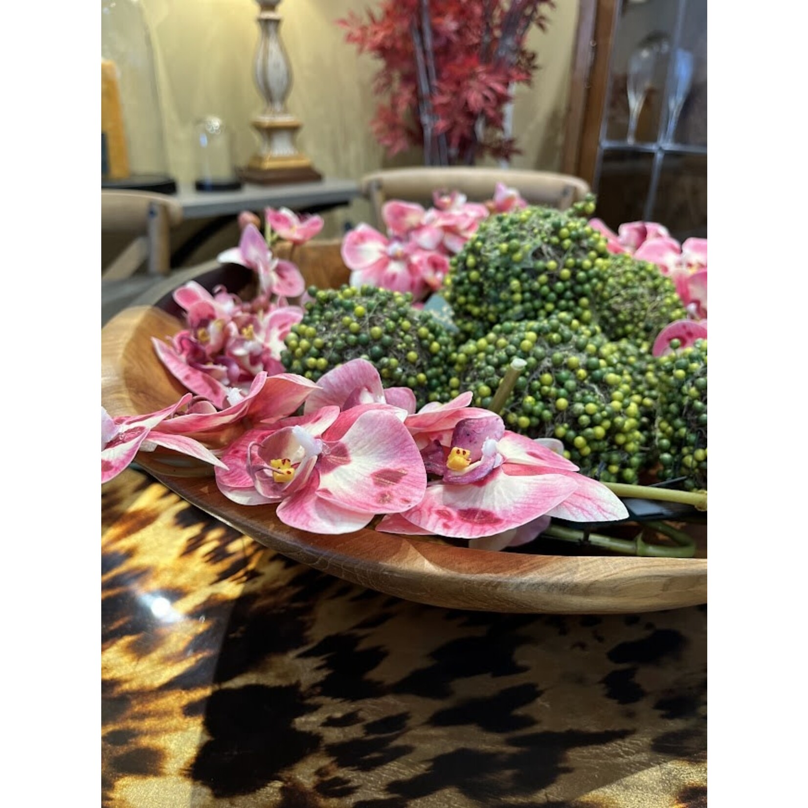 Winward Home Artificial Pink Phalaenopsis Orchid Stem 33"