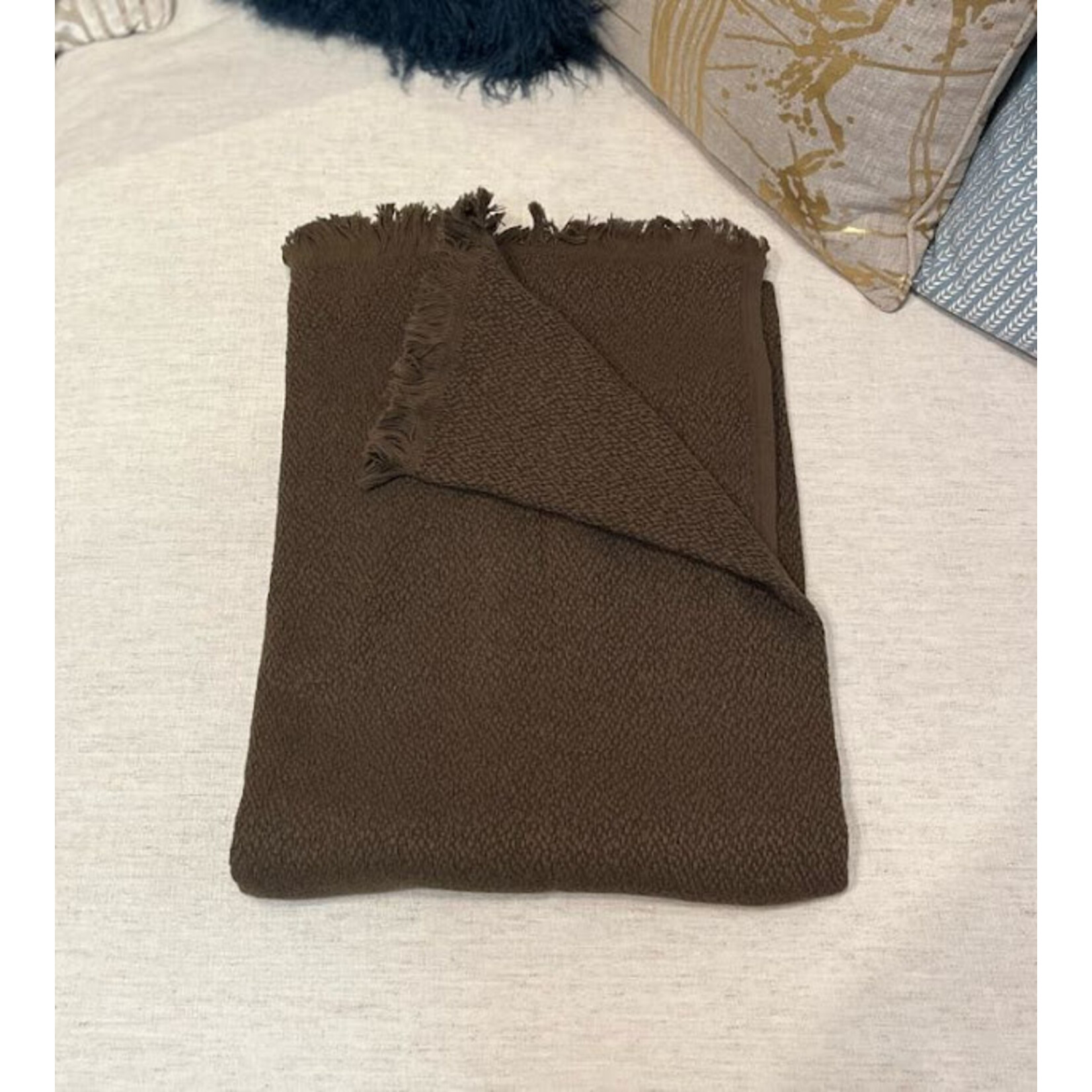 Anaya Blissful Bamboo Chocolate Brown Throw Blanket
