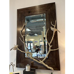 Theodore Alexander Wooden Wall Mirror with Branches & Birds