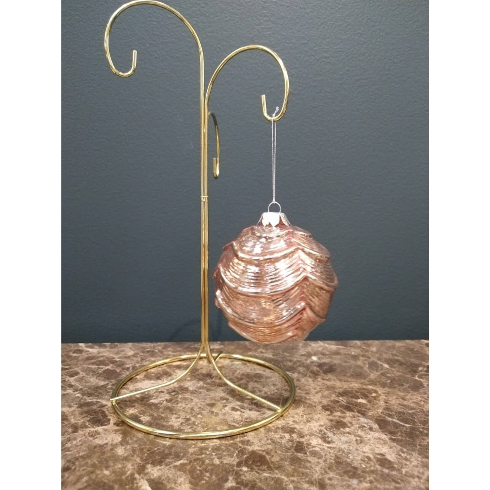 Two's Company Metallic Glass Ball Ornament K