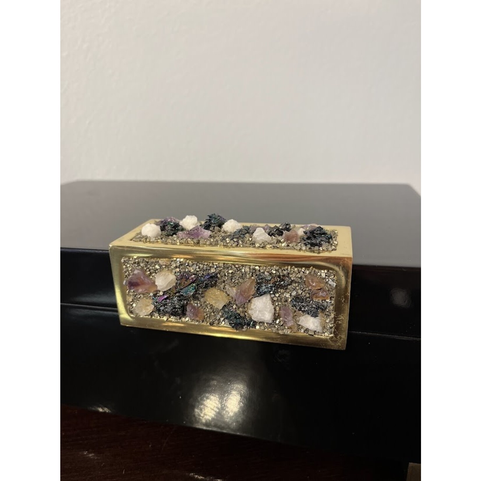 The John Richard Collection, LLC Black Box with Silver Stone Accent