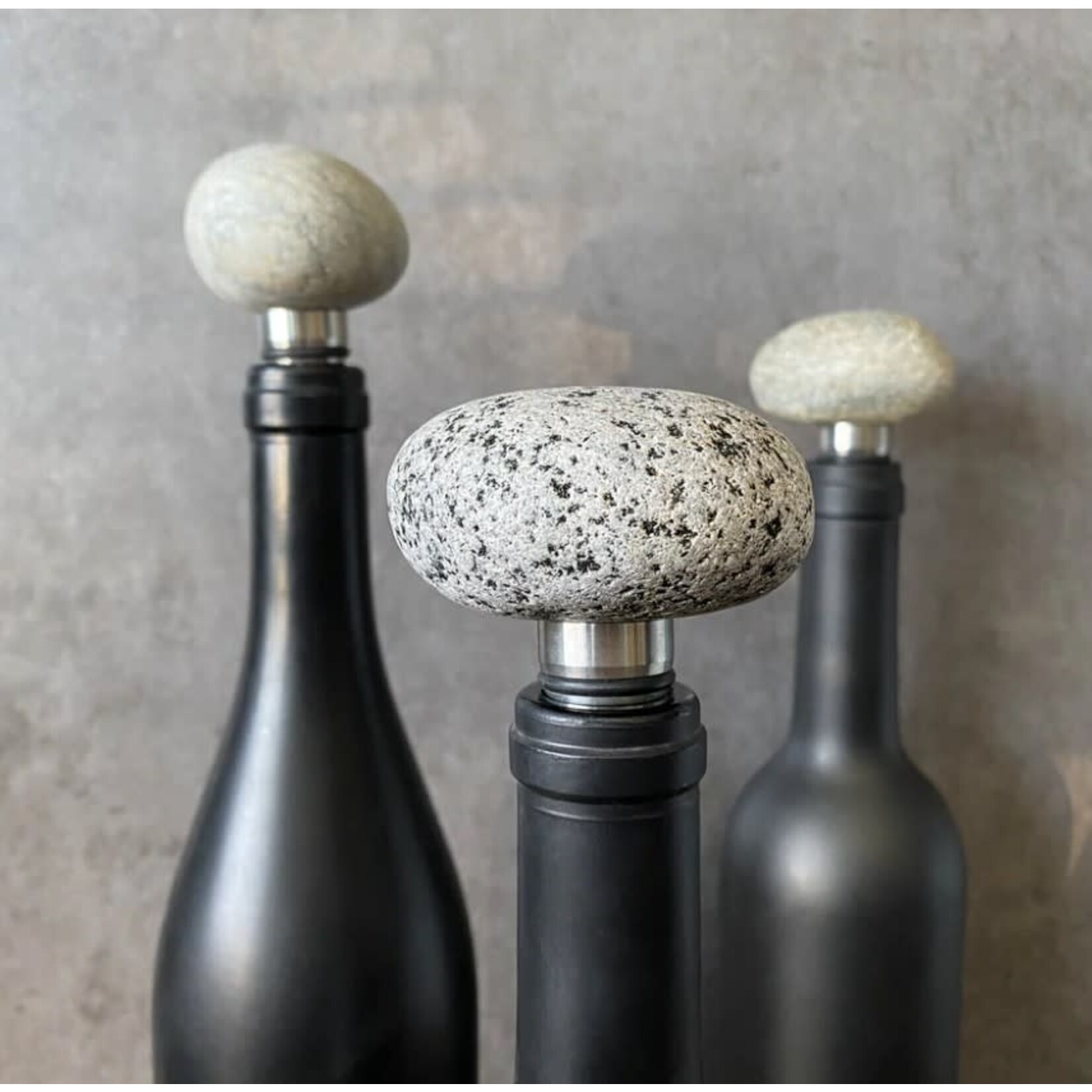 Funky Rock Designs Stone Wine Bottle Stopper