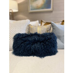 Fibre by Auskin Lamb Wool Tibet 11x22 Velvet  Marine Pillow