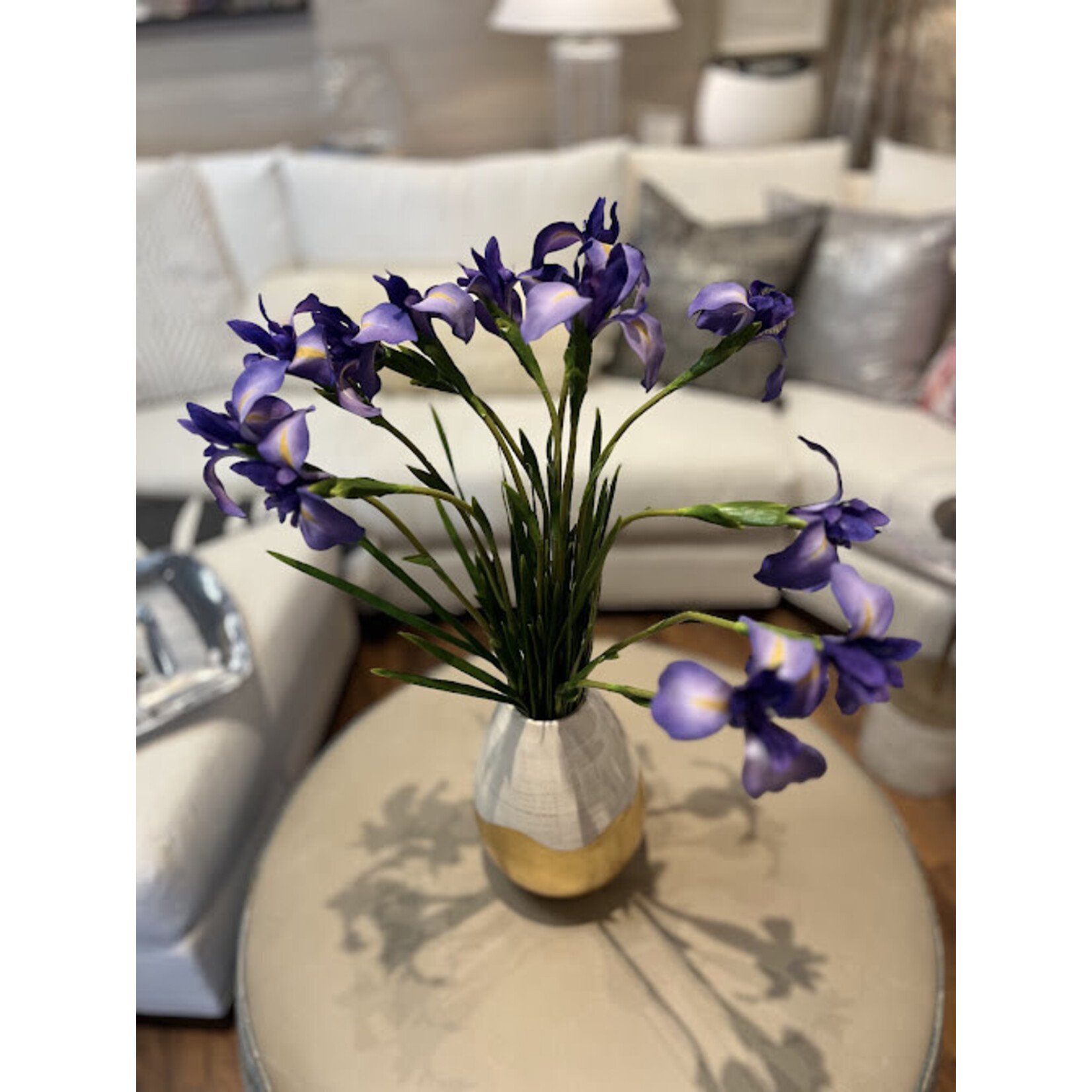 Napa Home and Garden Dutch Iris Faux Stem 35" Purple