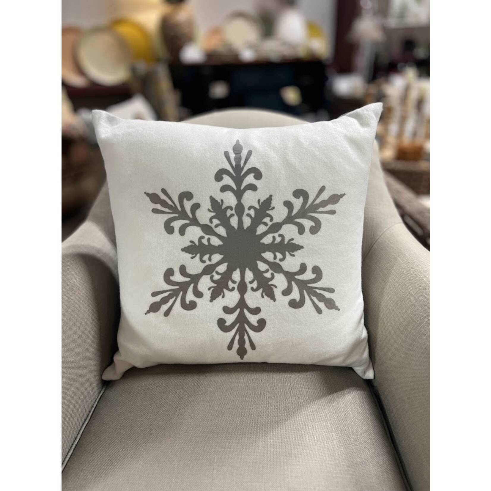 Eastern Accents Narnia Snow Flake Pillow 22x22