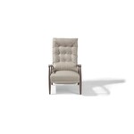 Thayer Coggin Vintage Viceroy Recliner Grey Leather on Walnut