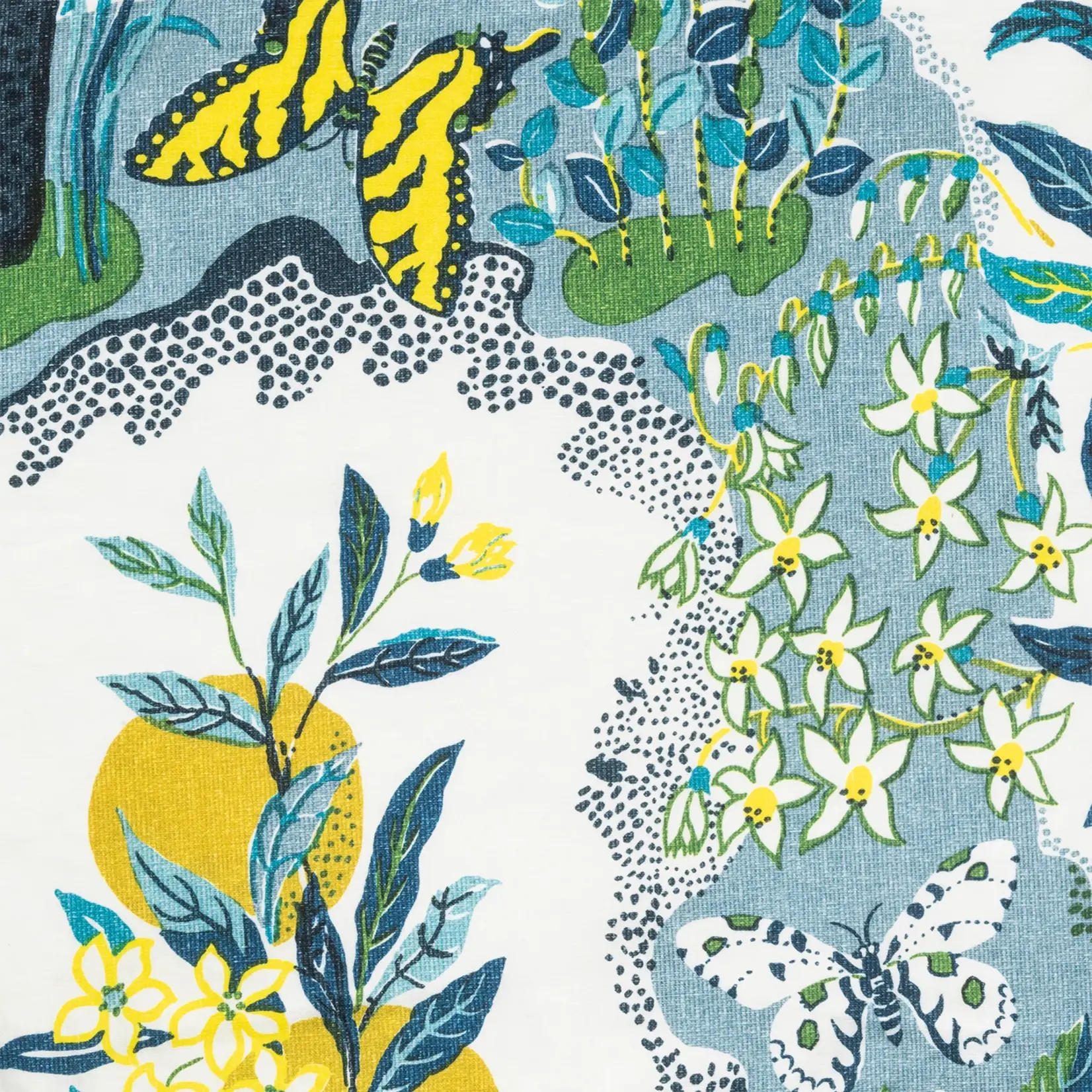 Matouk Citrus & Butterfly Garden Linen Tablecloth