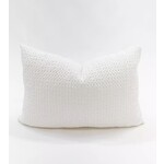 Anaya Waffle Weave Pillow White 14x20 Down Cotton