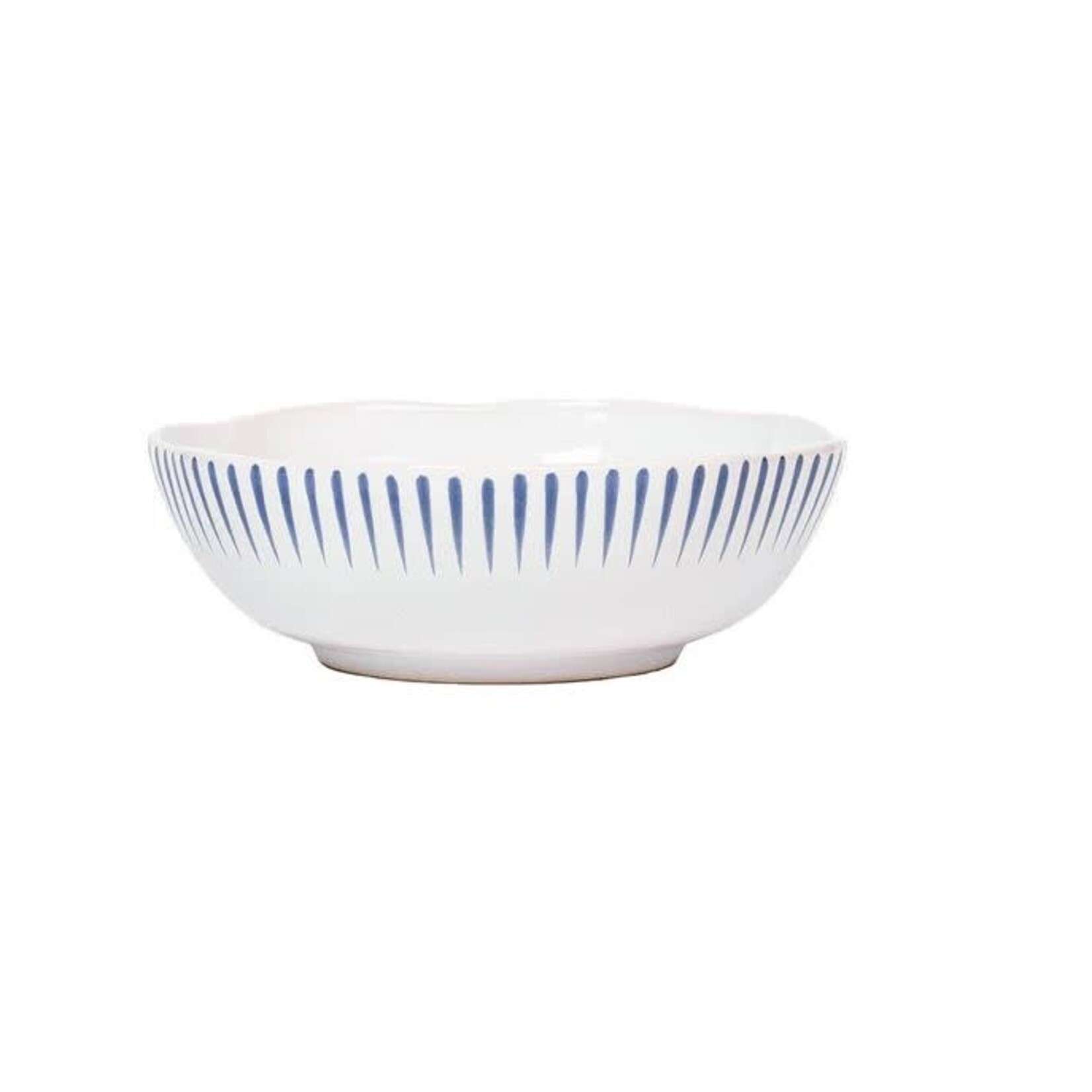 Juliska Sitio Delft Blue Stripe Ceramic Coupe Bowl