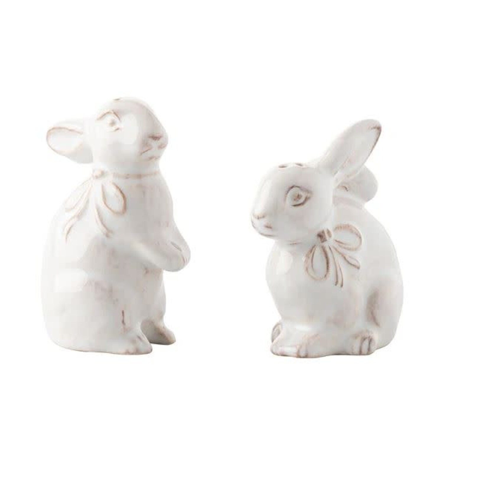 Juliska Clever Creatures White Bunny Salt & Pepper Shakers - Set of 2