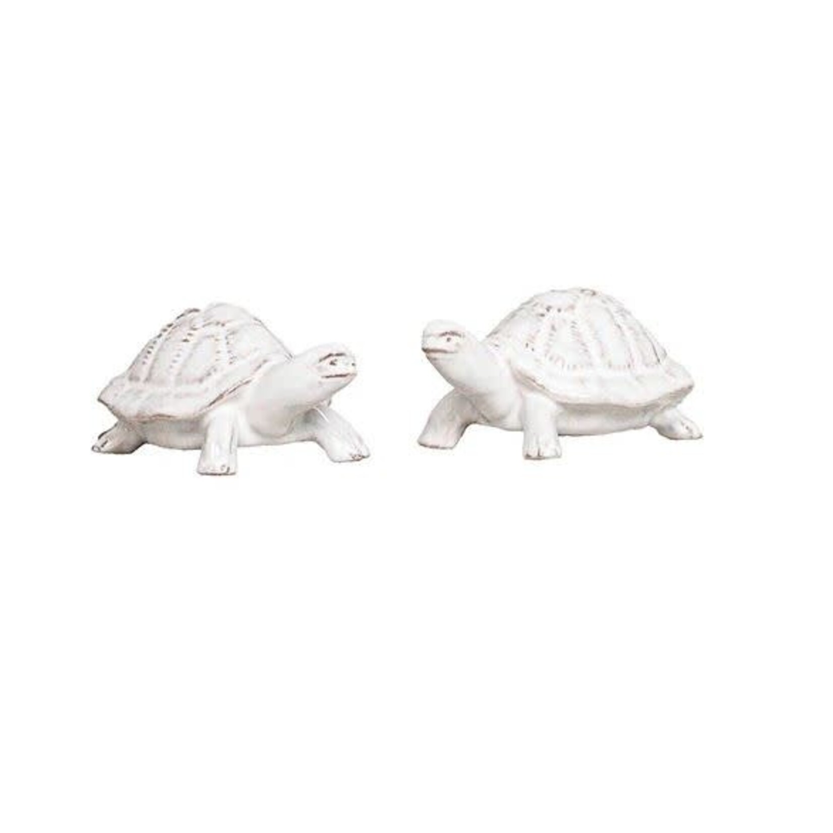 Juliska Clever Creatures White Turtle Salt & Pepper Shakers - Set of 2