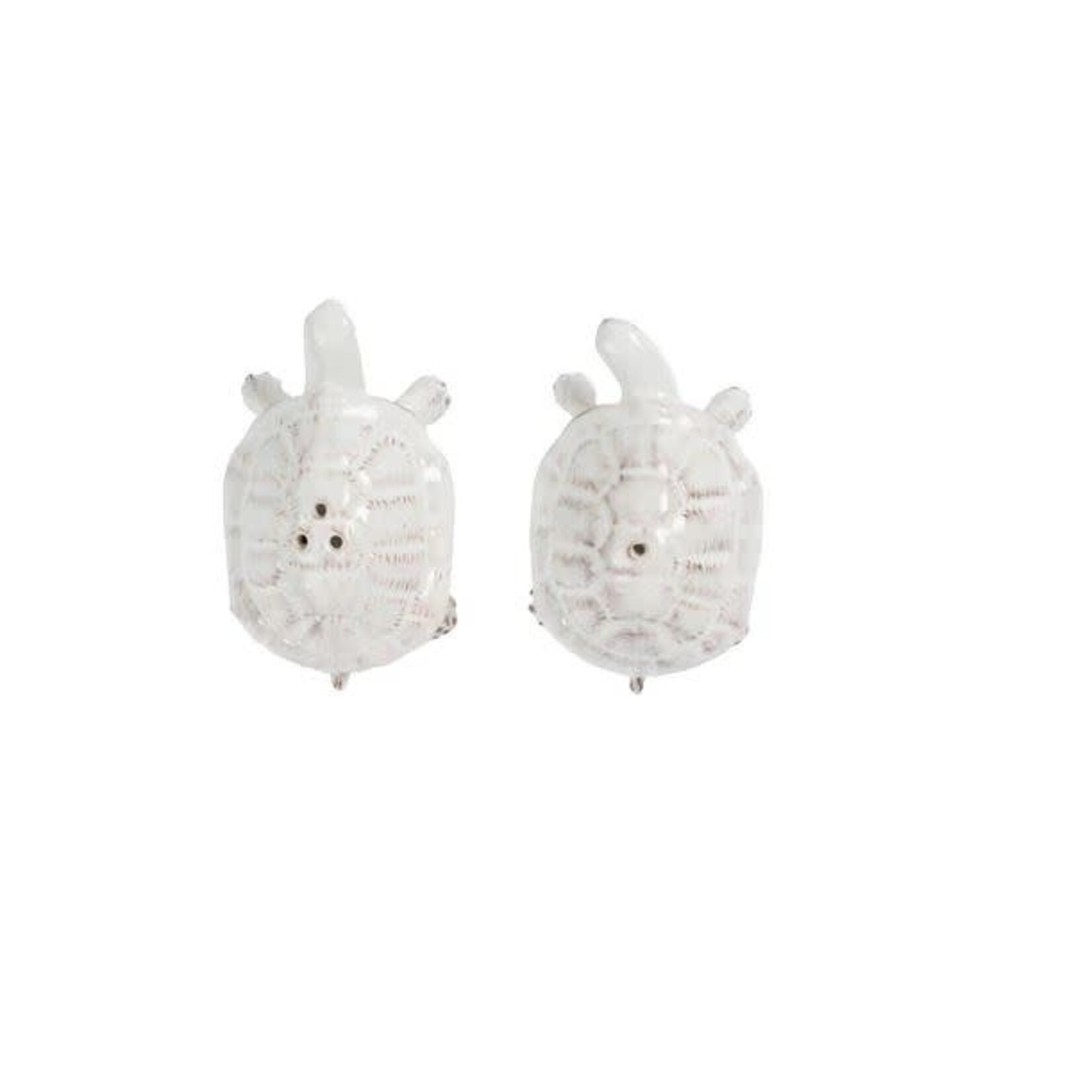 Juliska Clever Creatures White Turtle Salt & Pepper Shakers - Set of 2