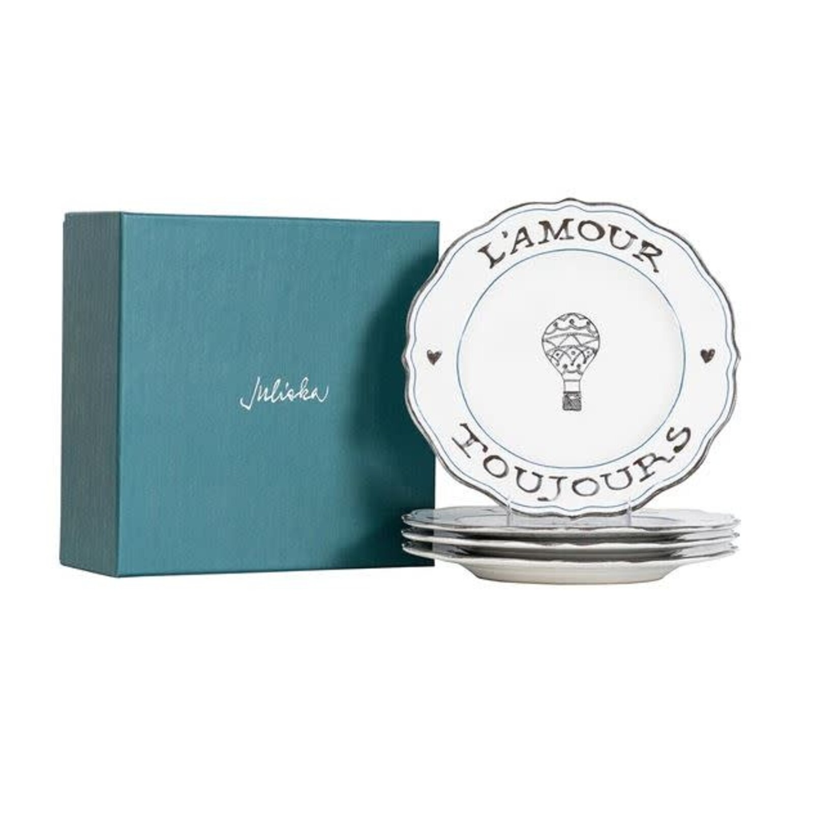 Juliska L'Amour Toujours Dessert Salad Plate - Set of 4