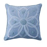 Juliska Berry & Thread Embellished Chambray Blue Throw Pillow 18x18