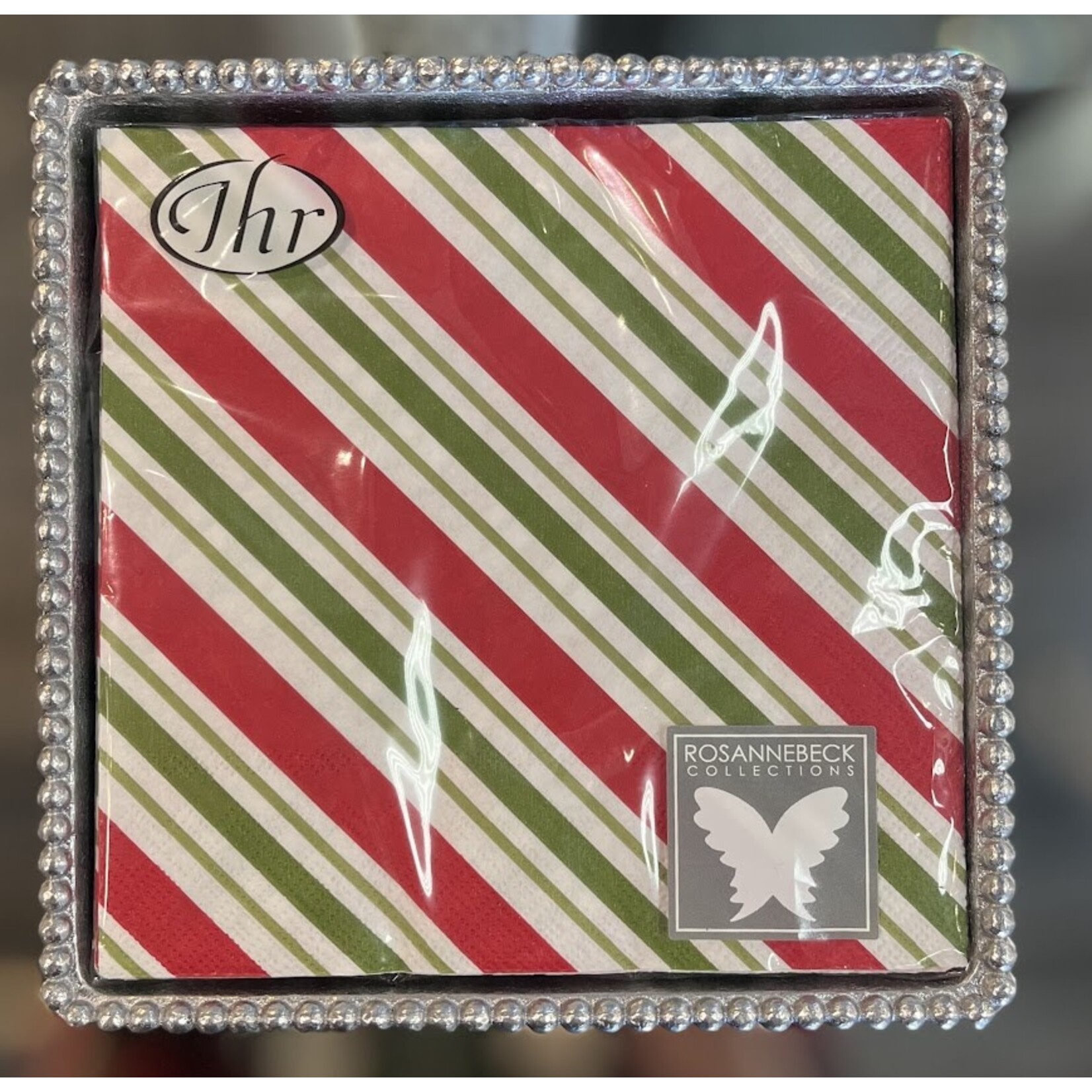 Mariposa Holly Beaded Luncheon Napkin Box