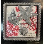 Mariposa Starfish Beaded Napkin Box