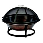 Flaming Gorge Del Mar Copper Fire Pit with Mesh 36"