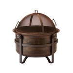 Flaming Gorge Acadia Rustic Corten Steel Smokeless Fire Pit 34"