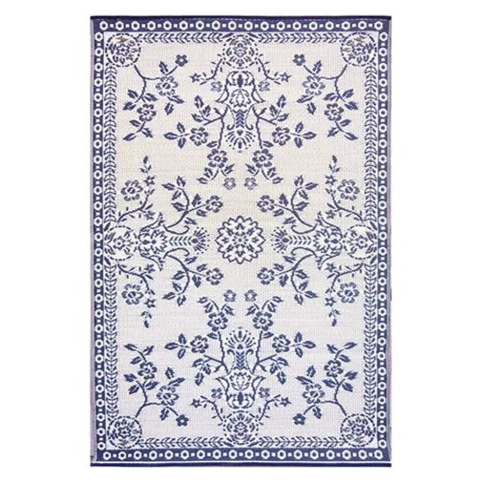 Border Concepts Garland Blue & White Mad Mats Reversible Outdoor Rug 4' x 6'