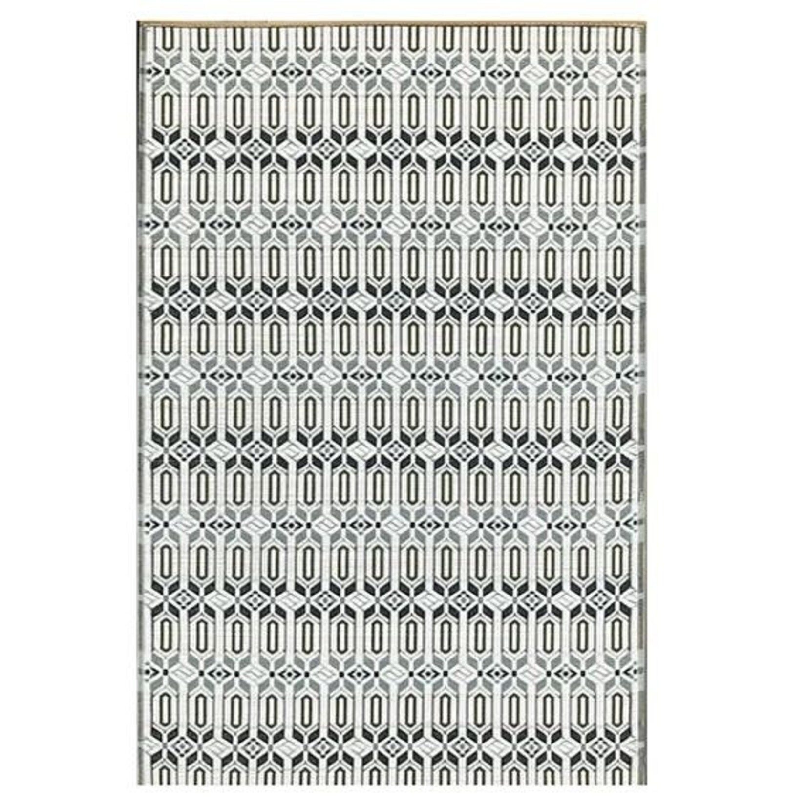 Border Concepts Moroccan Outdoor Runner Rug Mad Mats Cool Silver 6'