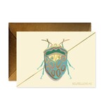 Good JuJu Ink Teal Beetle Greeting Card
