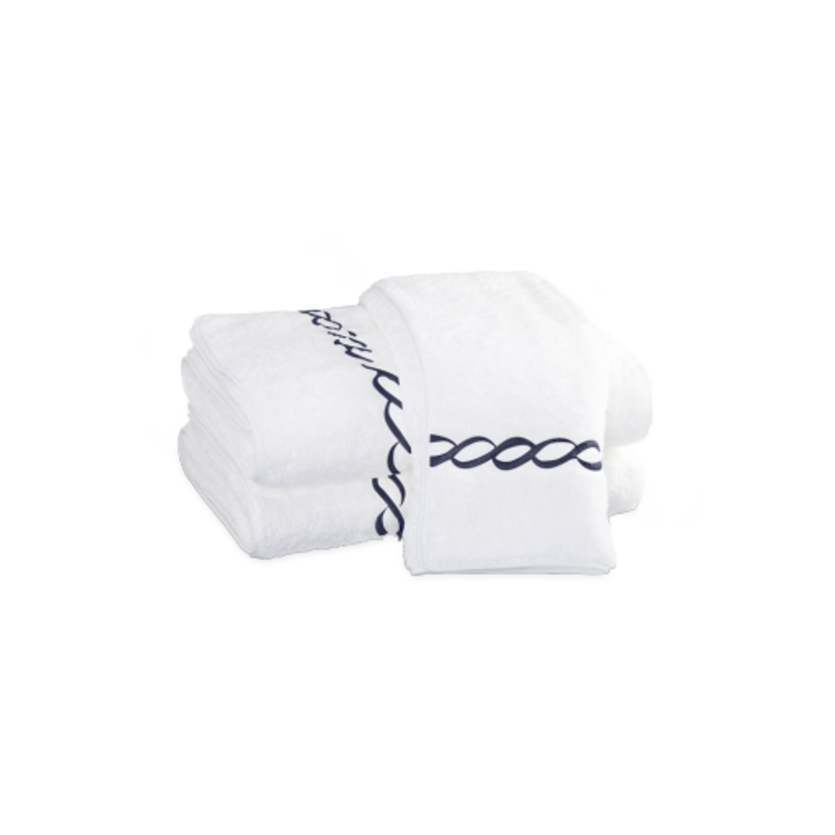 Matouk Classic Chain White Cotton Towel