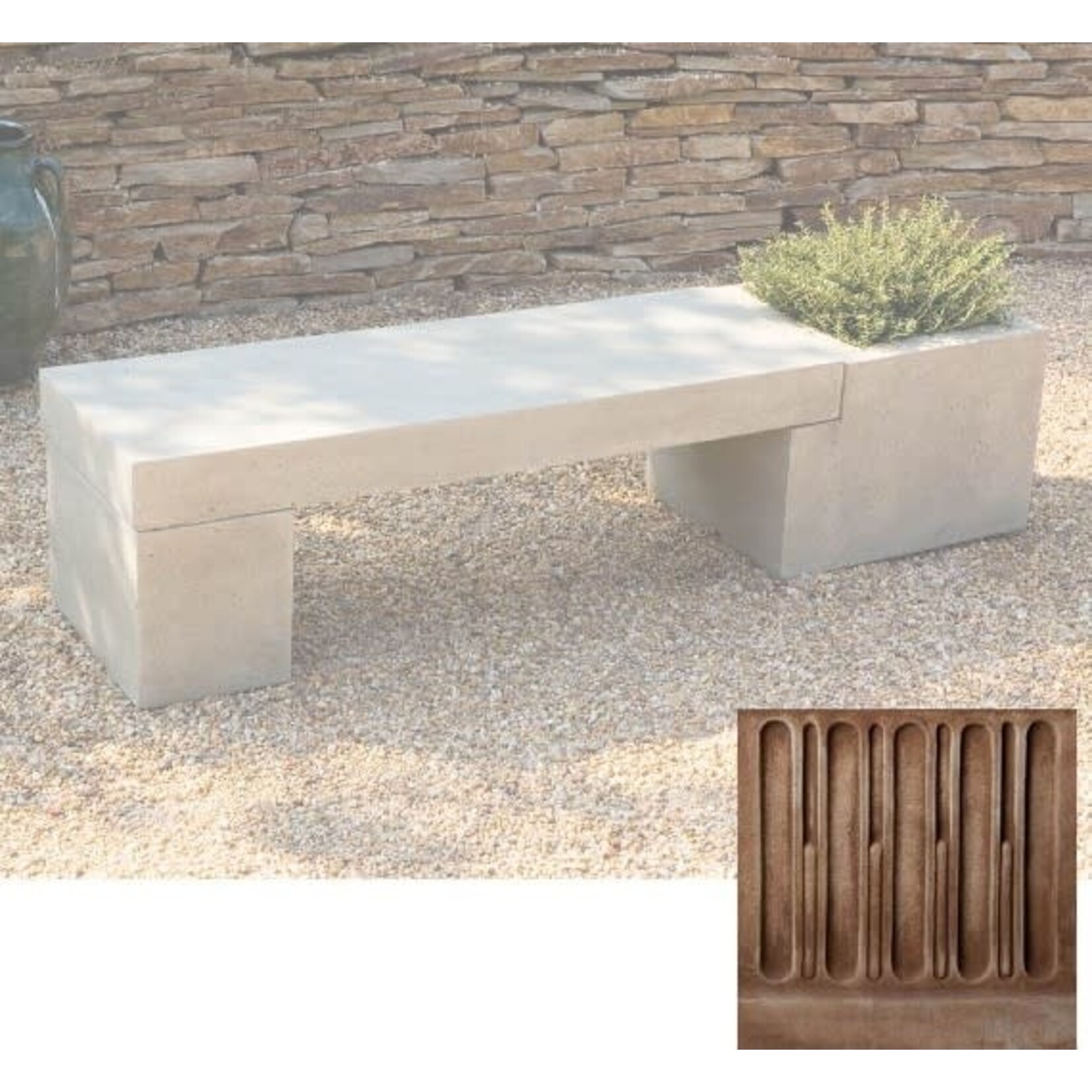 Campania Modular Bench Brownstone