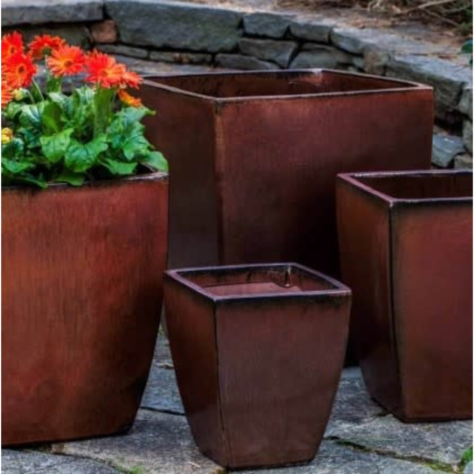 Campania Blake Colorful Glazed Planter