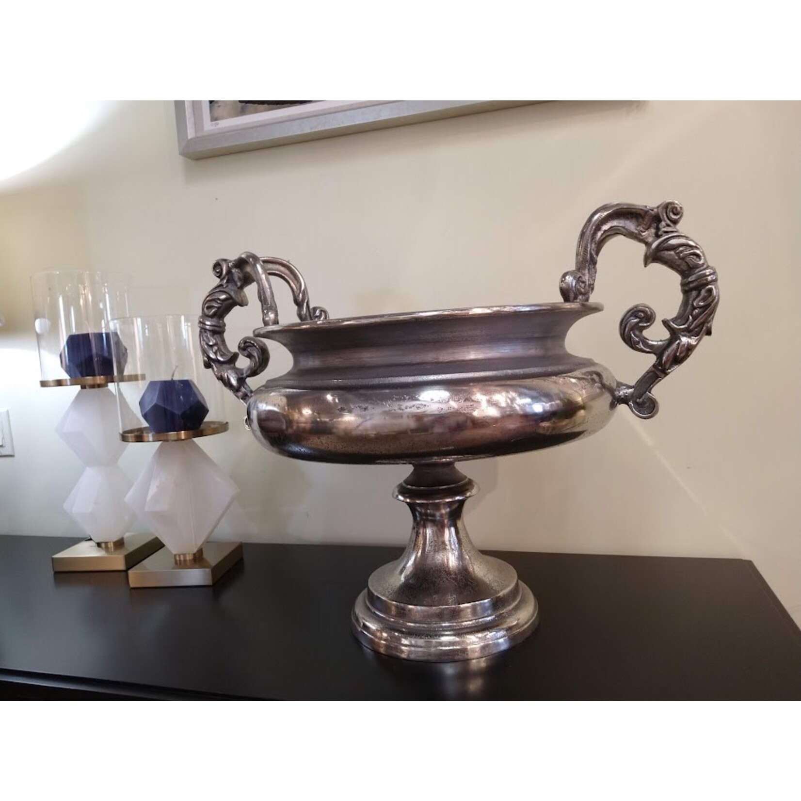 Winward Floral & Seasonal Decor Large Pewter Urn