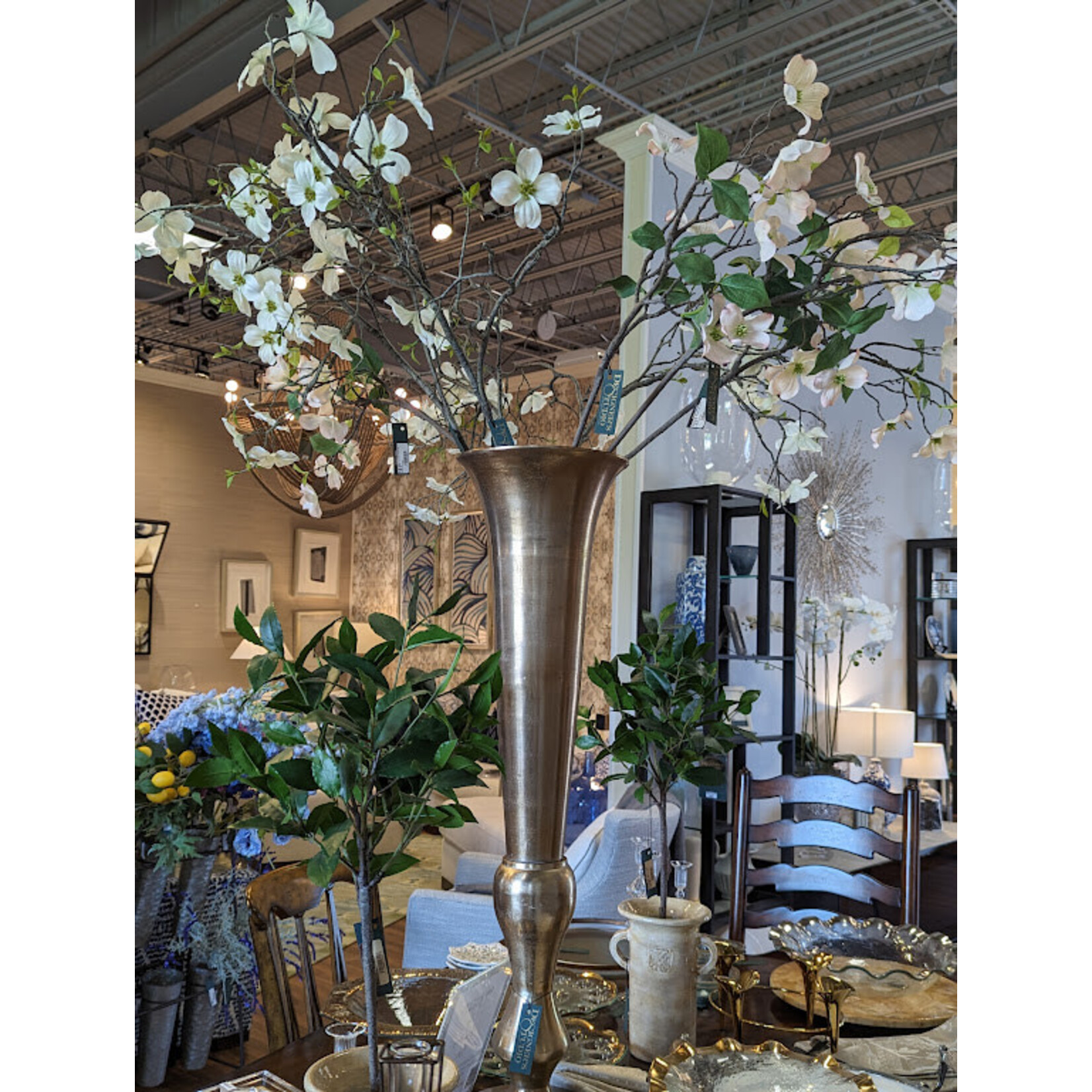 Winward Home Bronze Long Vase 40"