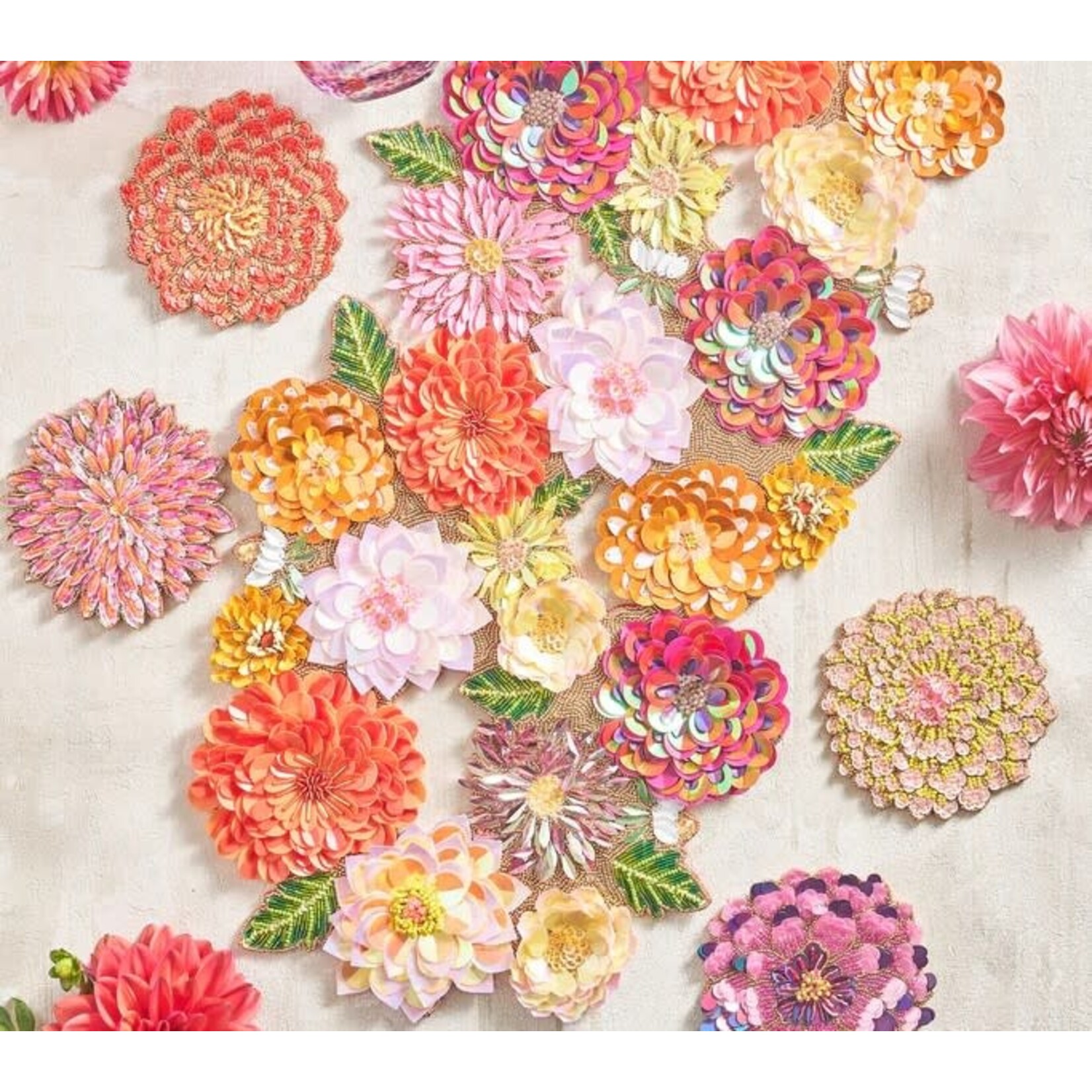 Kim Seybert Dahlia Table Runner in Multi Colors