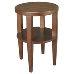 Accents Beyond Round Cherry 2 Tier Side Table