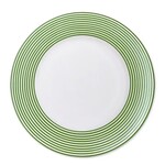 Caskata Newport Green Stripe Rimmed Dinner Plate