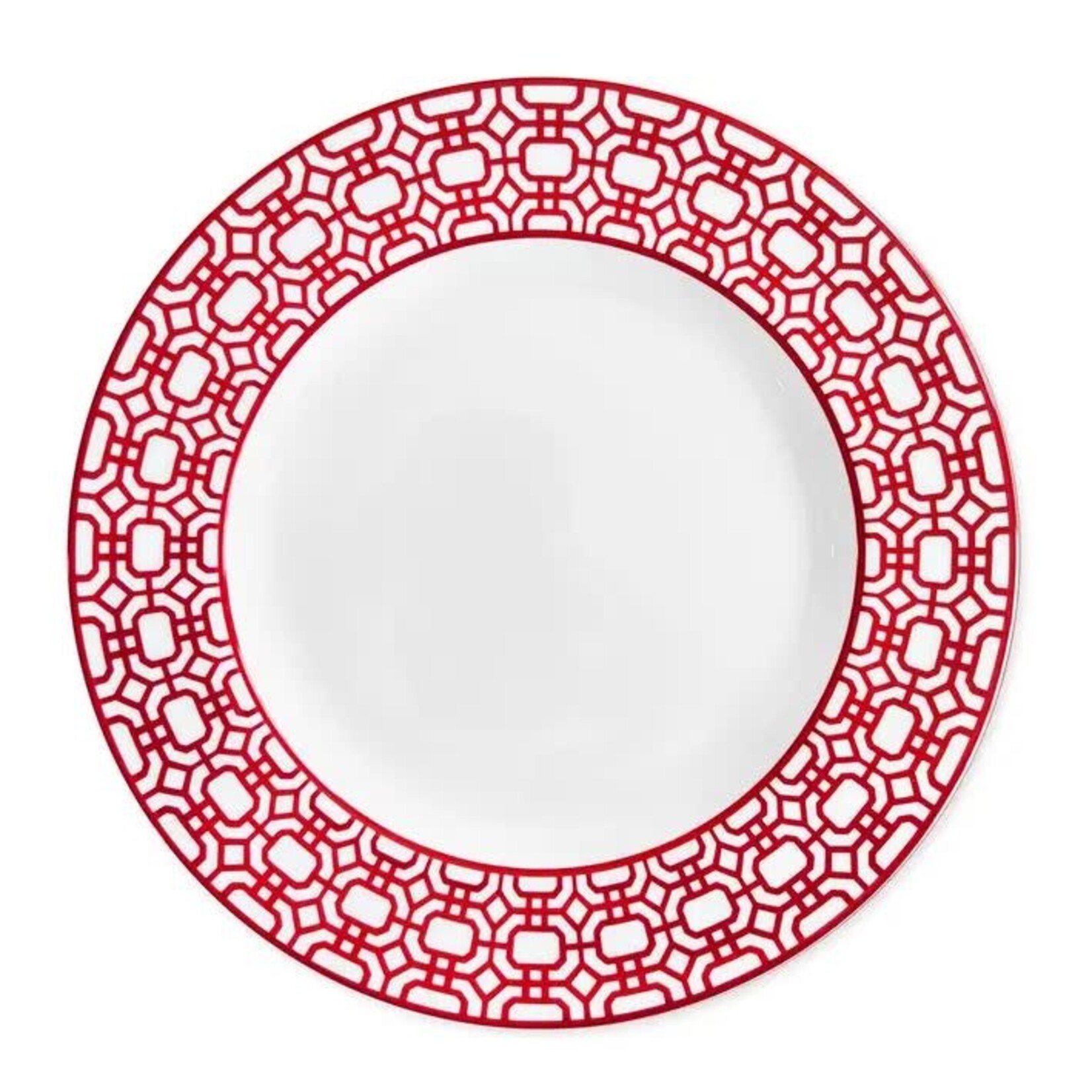 Caskata Newport Garden Gate Crimsom Dinner Plate