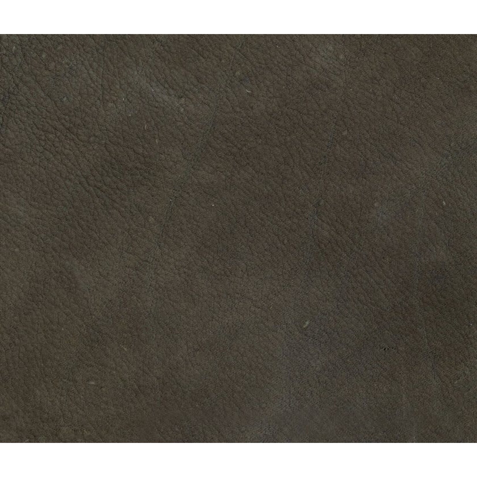 Our House Designs Carmel Sling Ottoman in Brushed Brass Cuzco Moss Nubuck