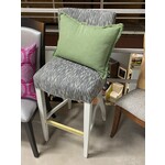 Fairfield Pewter Barstool with White Legs