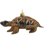 Mia A Touch Of Gold Free Form Glass Christmas Ornament Turtle