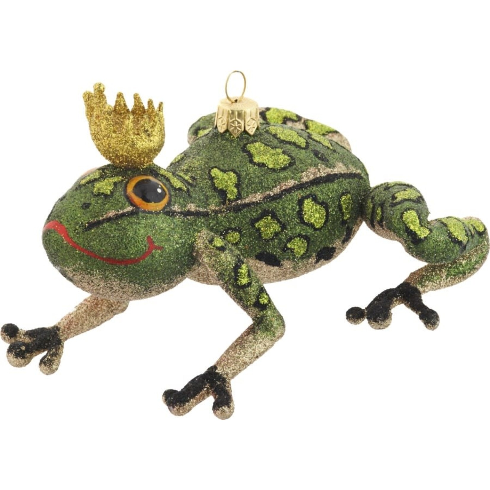 Mia King of the Pond Glass Frog Ornament